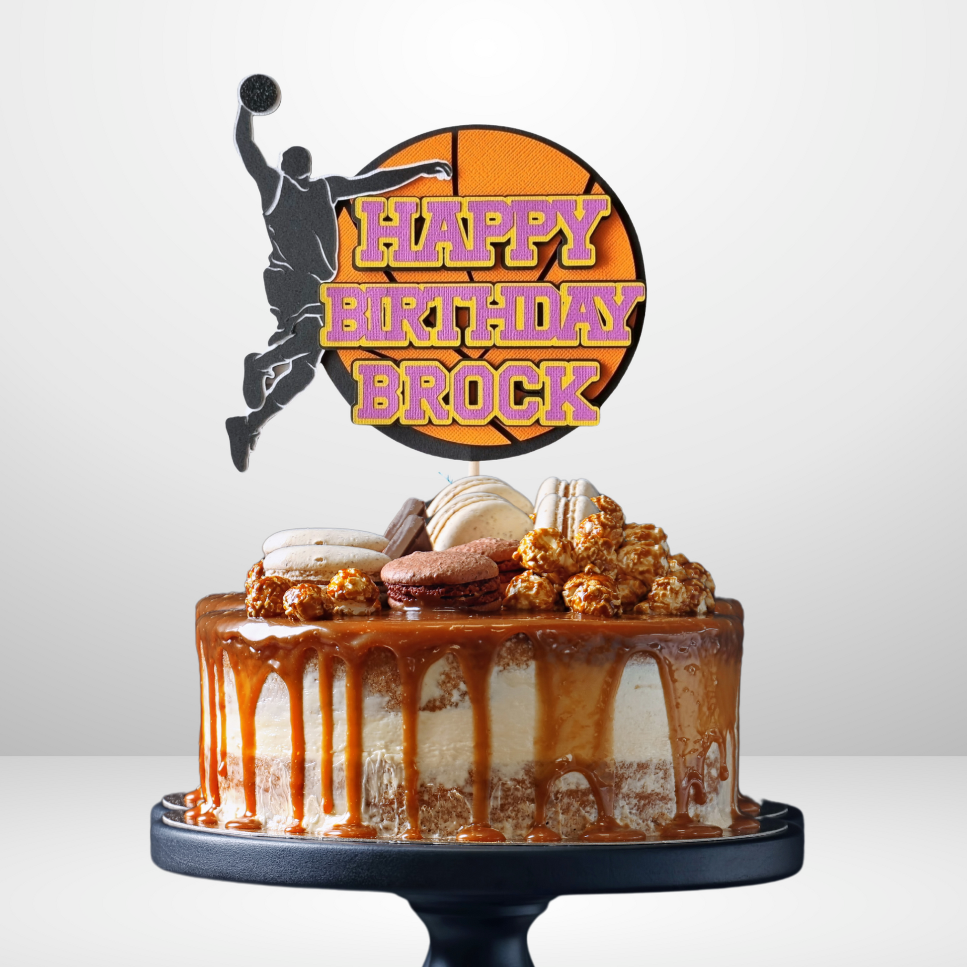 Basketball Sports Birthday Personalised Cake Topper