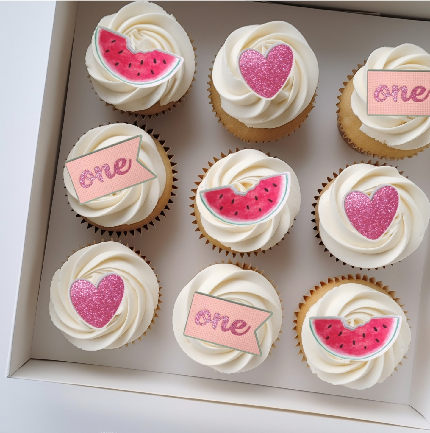 Watermelon Cupcake Toppers