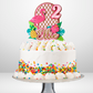 Tropical Flamingo Personalised Birthday Cake Topper