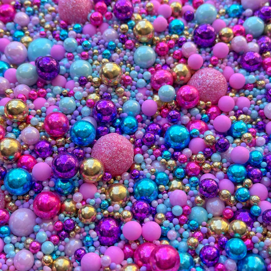 Blue Pink and Purple Fairytale Mermaid Deluxe Edible Sprinkles, Cake Decorations, Cake Sprinkles