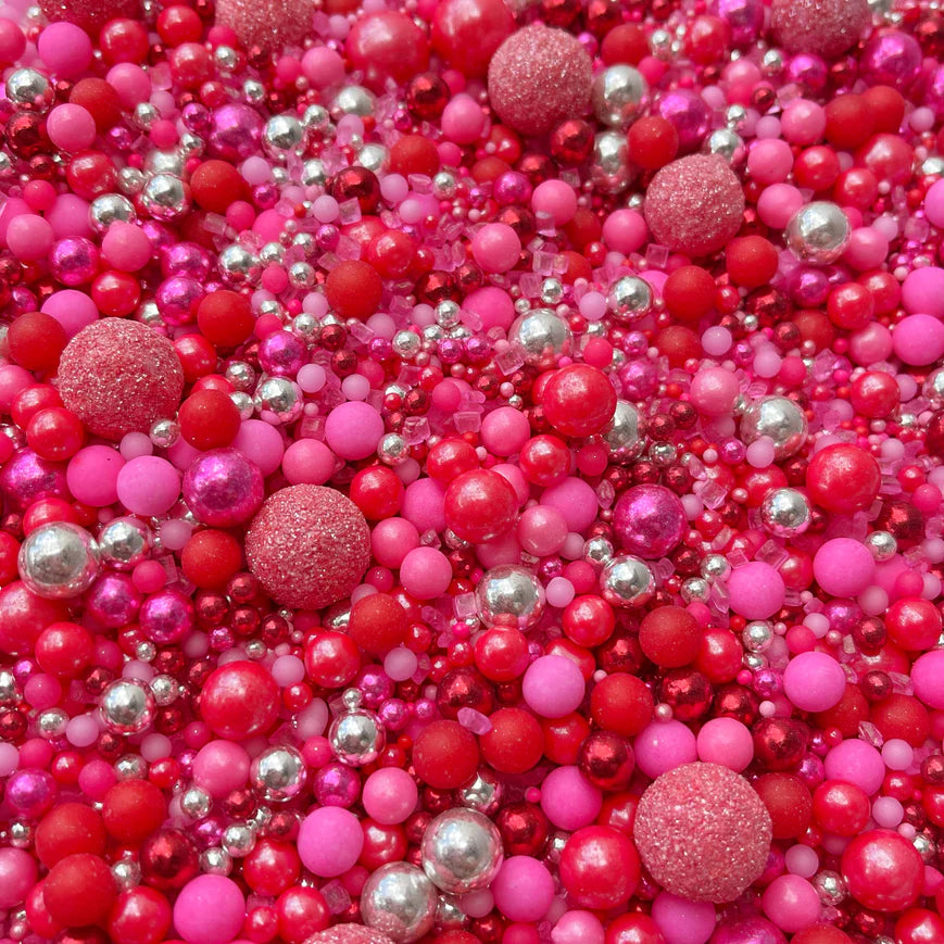 Pink and Red Valentine's Deluxe Edible Sprinkles, Cake Decorations, Cake Sprinkles